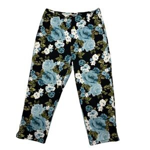 St Johns Bay Floral‎ Capri Pants Cotton Spring Granny Stretch Everyday Women 12